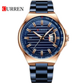 Reloj Curren 8375 Azul/Oro Rosa - Metálico de Hombre