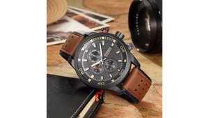 Reloj Curren 8250 Café/Negro - Cuero de Hombre