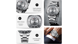 Reloj Curren 8385 Plateado - Metálico de Hombre