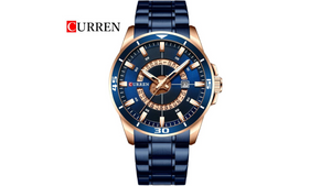 Reloj Curren 8359 Azul/Oro Rosa - Metálico de Hombre
