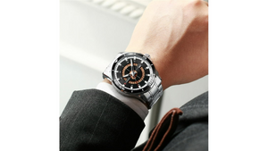 Reloj Curren 8359 Plateado/Negro - Metálico de Hombre