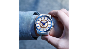 Reloj Curren 8359 Plateado/Azul - Metálico de Hombre