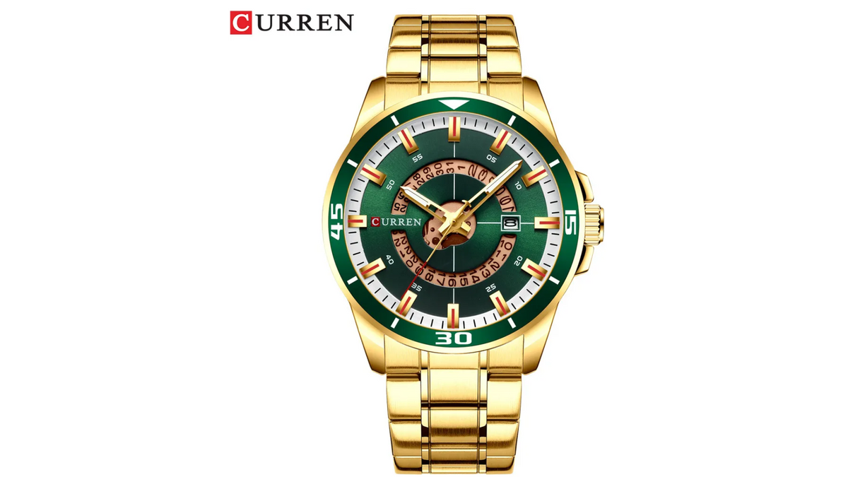 Reloj Curren 8359 Verde/Dorado - Metálico de Hombre