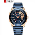 Reloj Curren 8344 Azul/Oro Rosa - Metálico de Hombre
