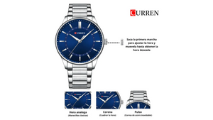 Reloj Curren 8430 Plateado - Metálico de Hombre