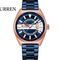 Reloj Curren 8403 Azul/Oro Rosa - Metálico de Hombre
