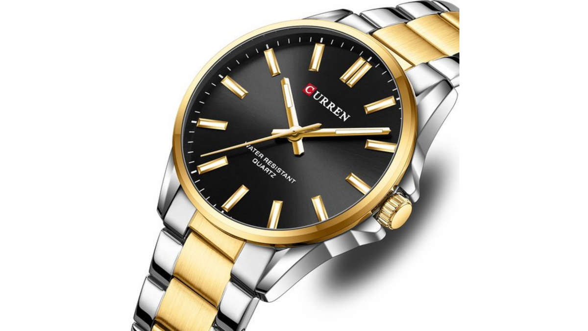 Reloj Curren 9090G Dorado/Plateado - Metálico de Hombre