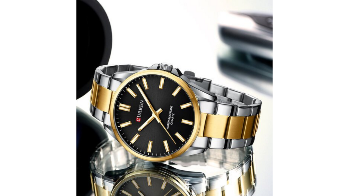 Reloj Curren 9090G Dorado/Plateado - Metálico de Hombre