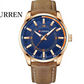 Reloj Curren 8390 Café/Oro Rosa - Cuero de Hombre