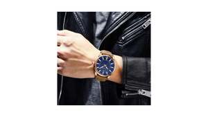 Reloj Curren 8390 Café/Oro Rosa - Cuero de Hombre