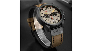 Reloj Curren 8314 Café/Negro - Cuero de Hombre