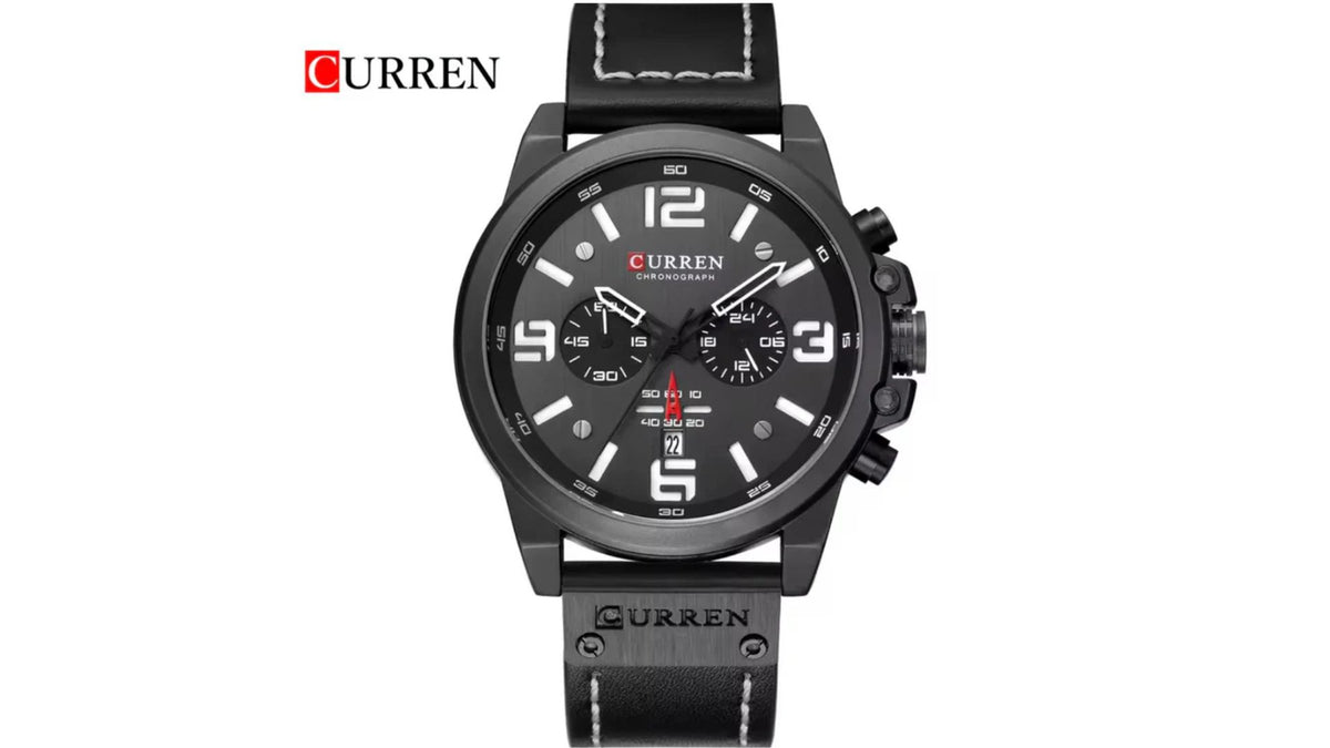 Reloj Curren 8314 Negro - Cuero de Hombre