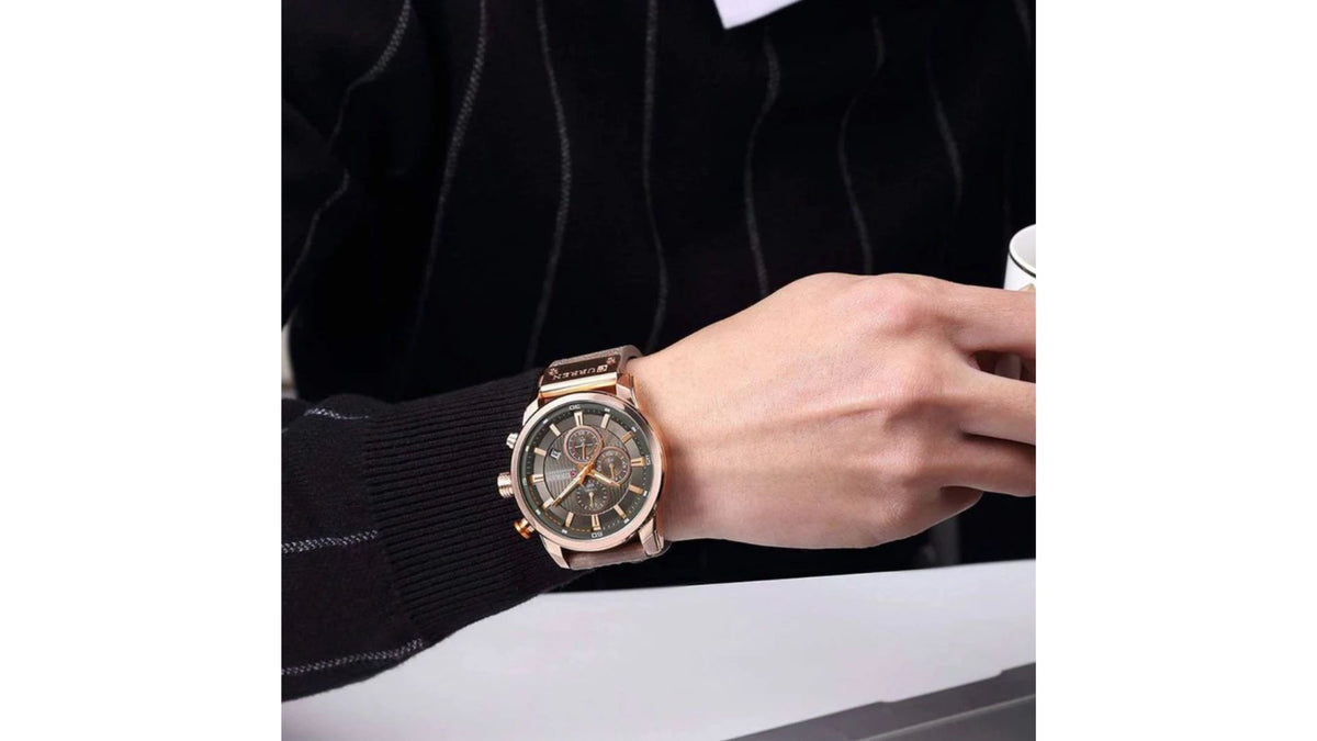 Reloj Curren 8291 Café - Cuero de Hombre