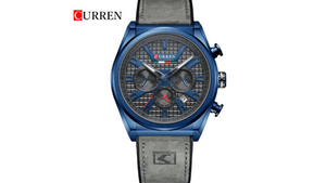 Reloj Curren 8392 Azul/Gris - Cuero de Hombre