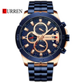 Reloj Curren 8337 Azul/Oro Rosa - Metálico de Hombre