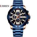 Reloj Curren 8336 Azul/Oro Rosa - Metálico de Hombre
