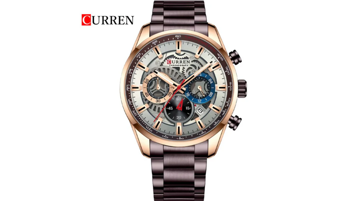 Reloj Curren 8391 Marrón/Oro Rosa - Metálico de Hombre