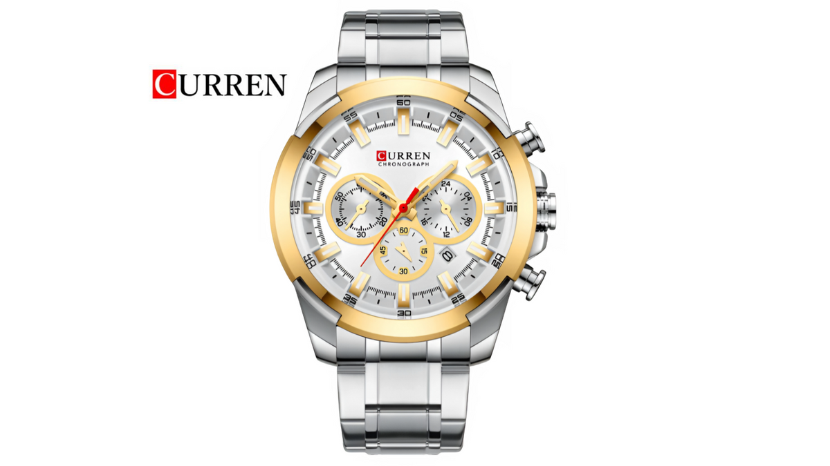 Reloj Curren 8361 Plateado/Dorado - Metálico de Hombre