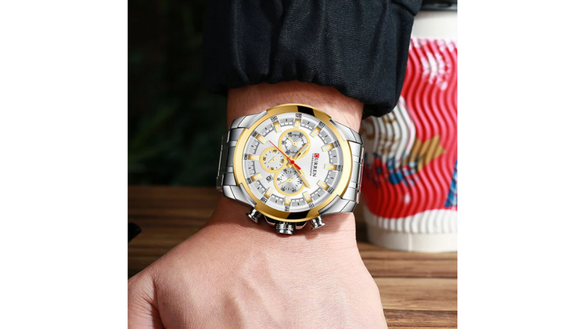 Reloj Curren 8361 Plateado/Dorado - Metálico de Hombre
