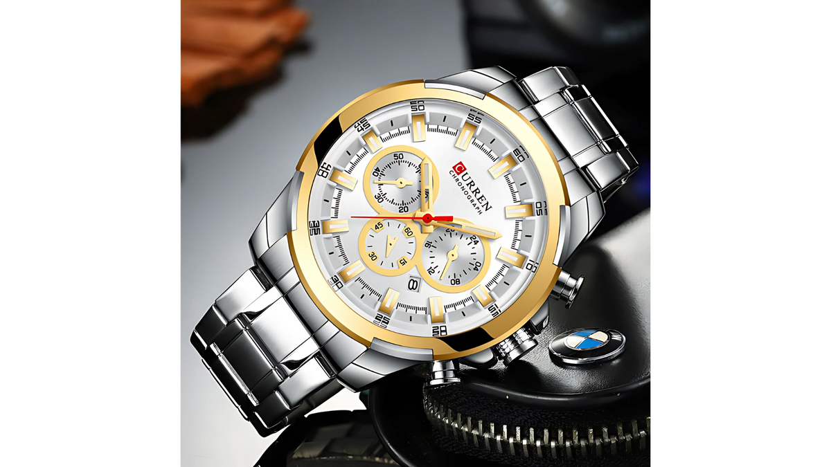 Reloj Curren 8361 Plateado/Dorado - Metálico de Hombre