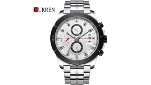 Reloj Curren 8337 Plateado/Negro - Metálico de Hombre