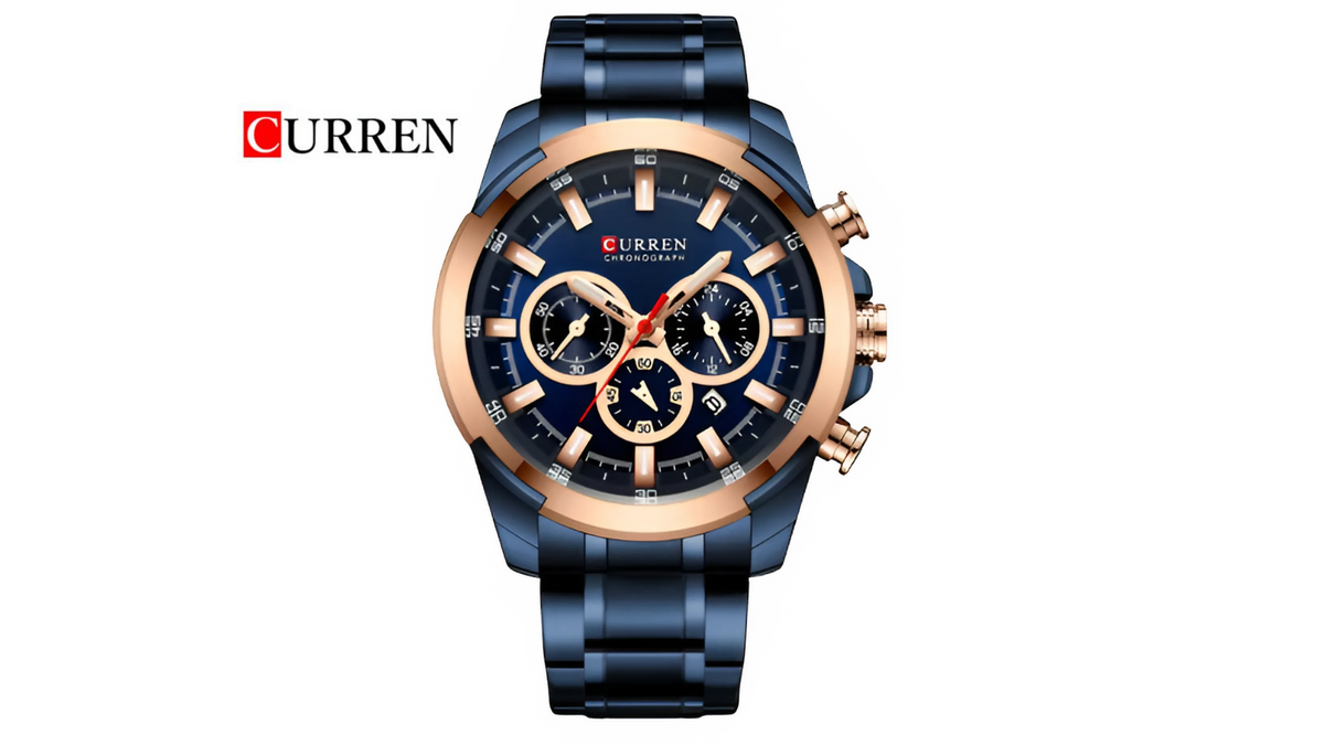 Reloj Curren 8361 Azul/Oro rosa - Metálico de Hombre