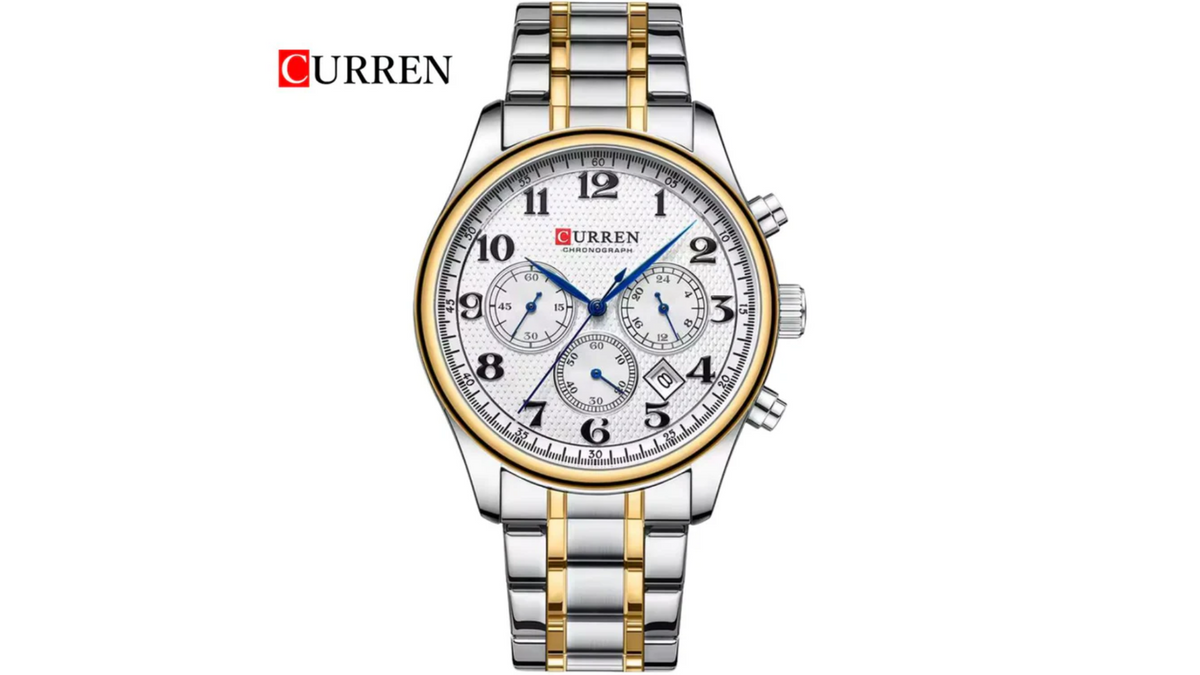 Reloj Curren 8466 Plateado/Dorado - Metálico de Hombre
