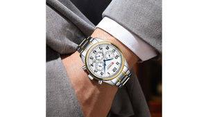 Reloj Curren 8466 Plateado/Dorado - Metálico de Hombre
