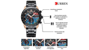 Reloj Curren 8410 Pavonado/Oro Rosa - Metálico de Hombre