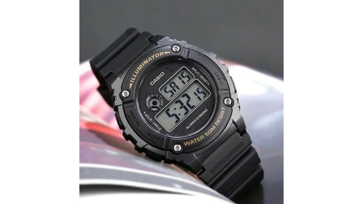 Reloj Casio W - 216H - 1B Plástico de Hombre