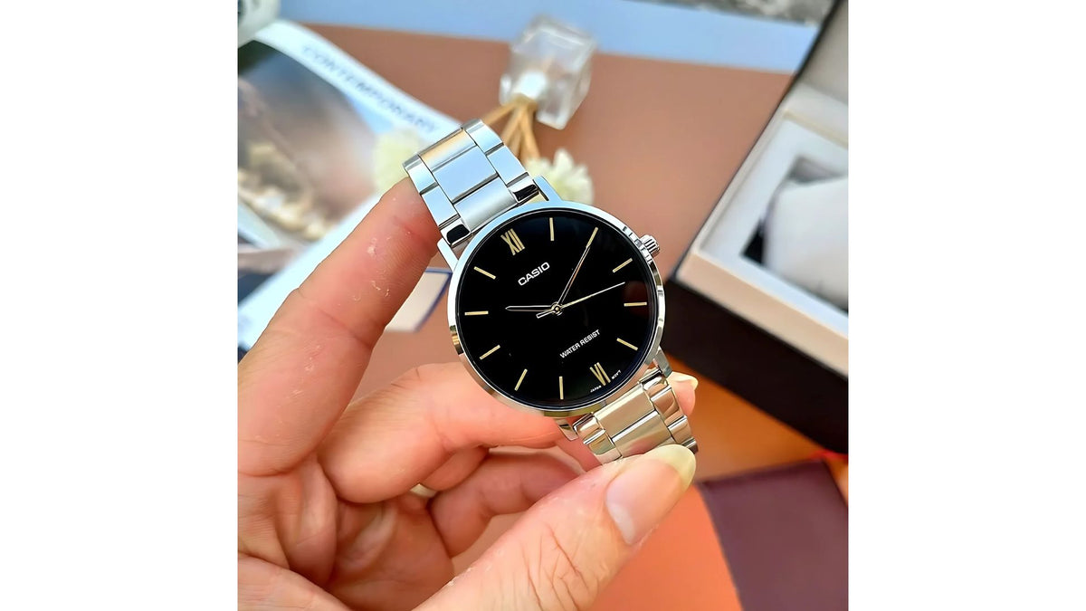 Reloj Casio LTP - VT01D - 1B - Metálico de Mujer