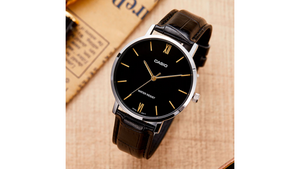 Reloj Casio MTP - VT01L - 1B Cuero de Hombre