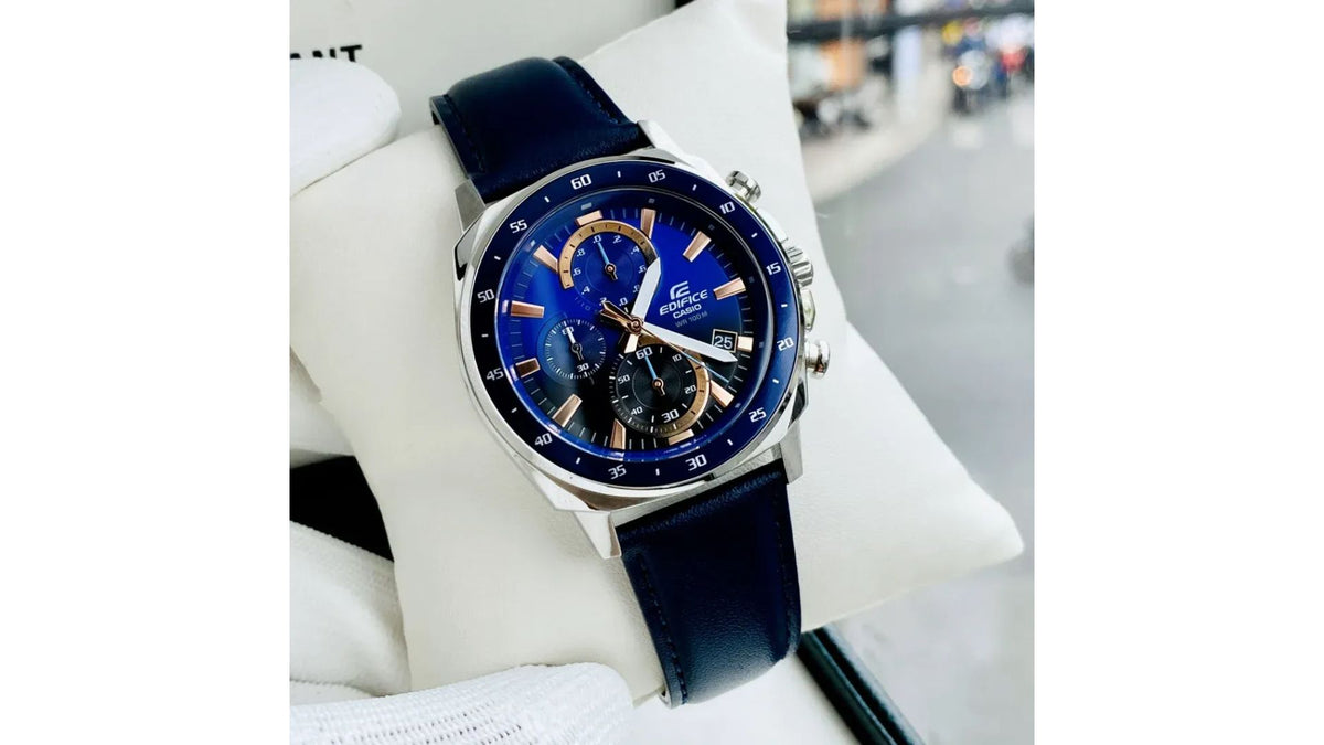 Reloj Casio Edifice - EFV - 600L - 2A - Cuero de Hombre