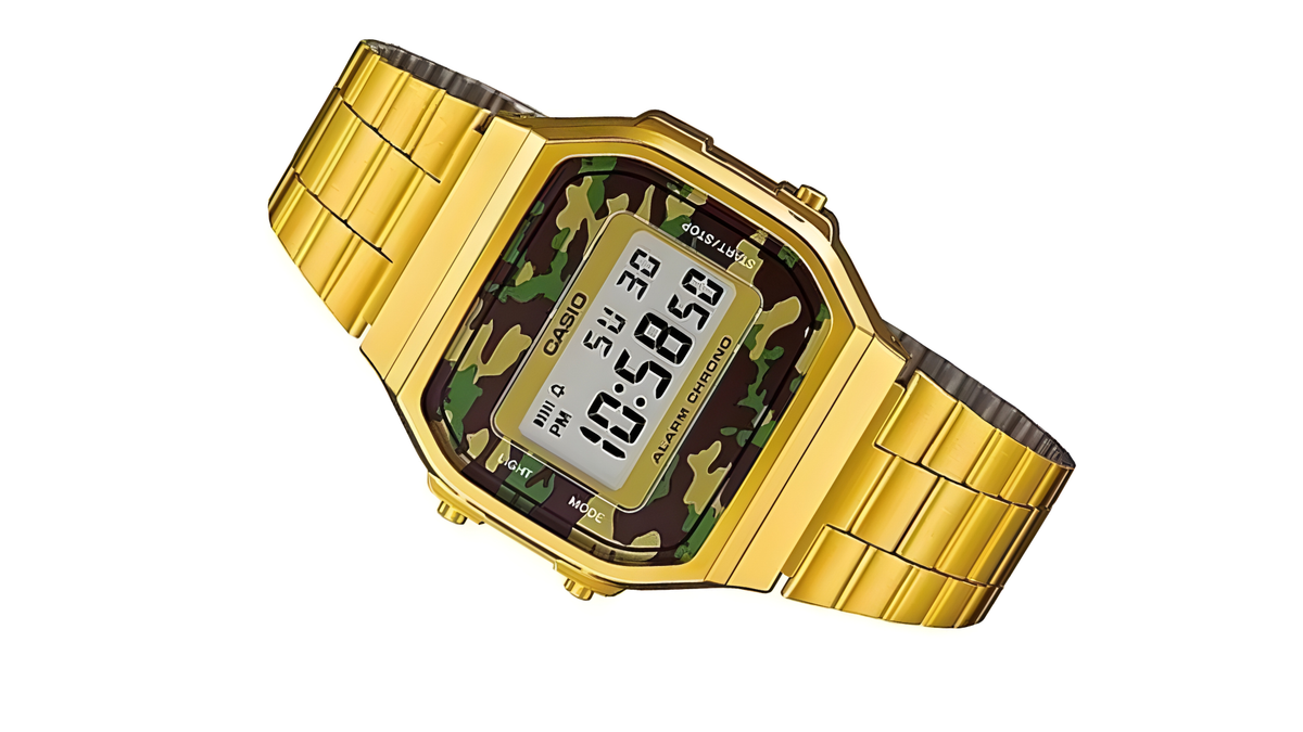 Reloj Casio A168WEGC - 3D Metálico de Mujer
