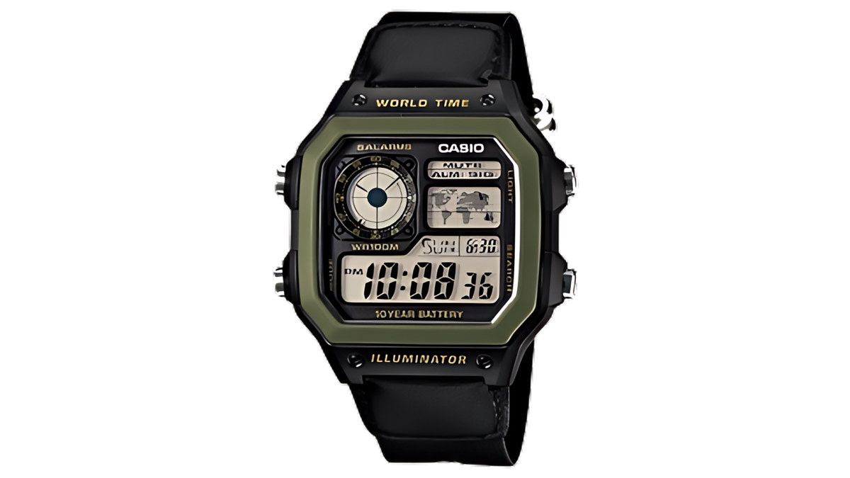 Reloj Casio AE - 1200WHB - 1B Tela sintética de Hombre