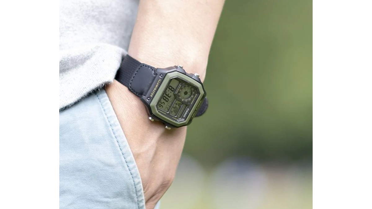 Reloj Casio AE - 1200WHB - 1B Tela sintética de Hombre