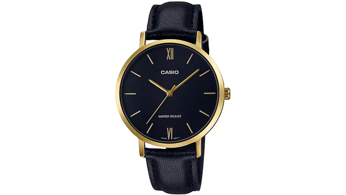 Reloj Casio LTP - VT01GL - 1B Cuero de Mujer