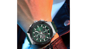 Reloj Curren 8462 Verde/Plateado Plástico de Hombre