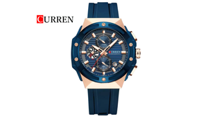 Reloj Curren 8462 Azul/oro rosa Plástico de Hombre
