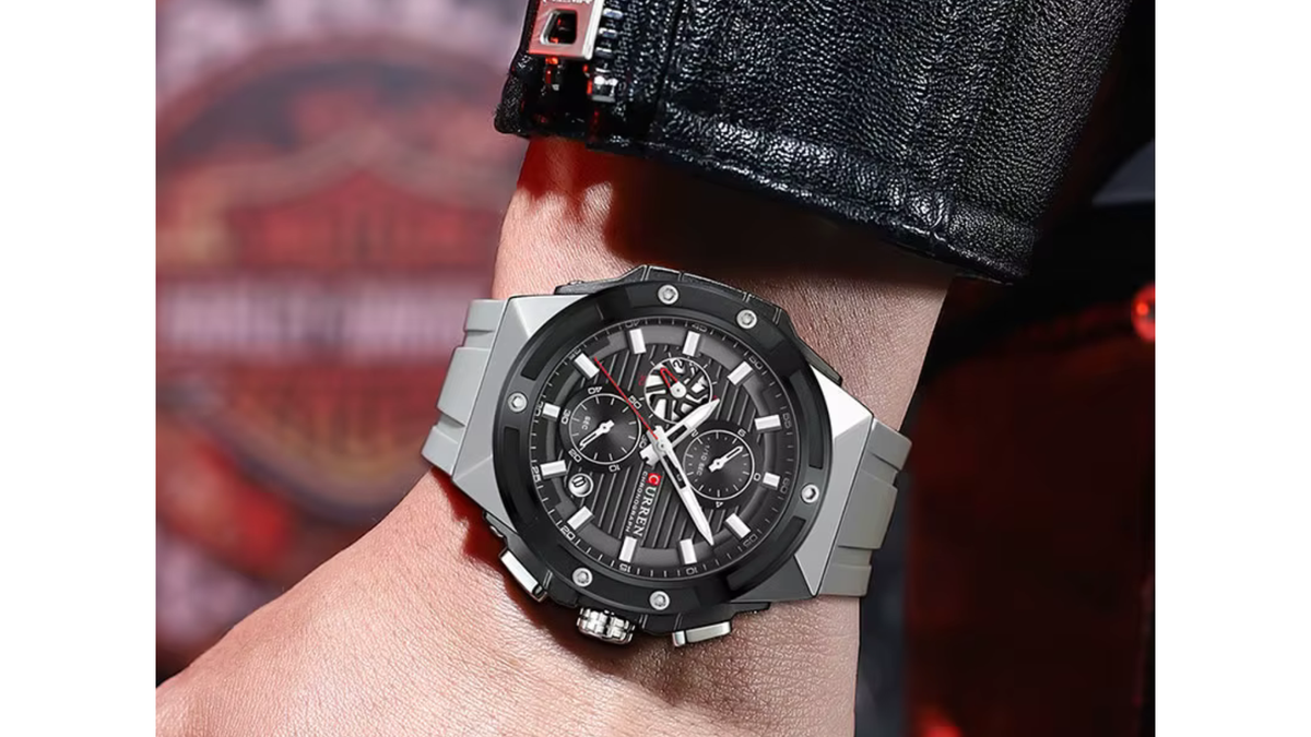 Reloj Curren 8462 Gris/Plateado Plástico de Hombre