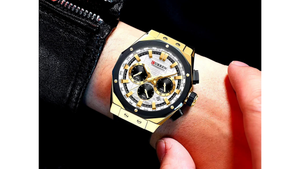 Reloj Curren 8464 Negro/Dorado Plástico de Hombre
