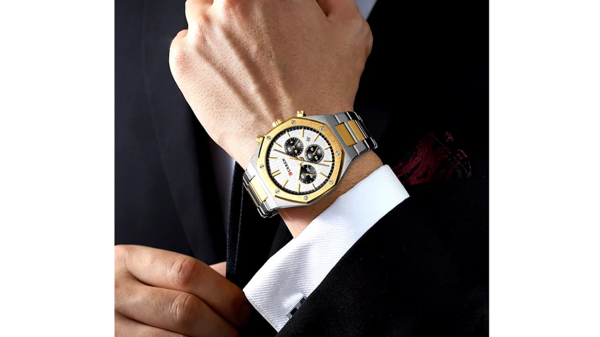 Reloj Curren 8440 Plateado/Dorado Metálico de Hombre