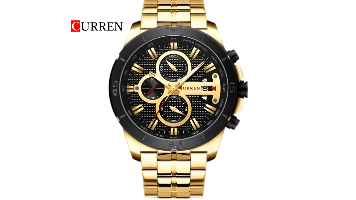 Reloj Curren 8337 Dorado/Negro - Metálico de Hombre