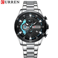 Reloj Curren 8402 Plateado/Negro - Metálico de Hombre