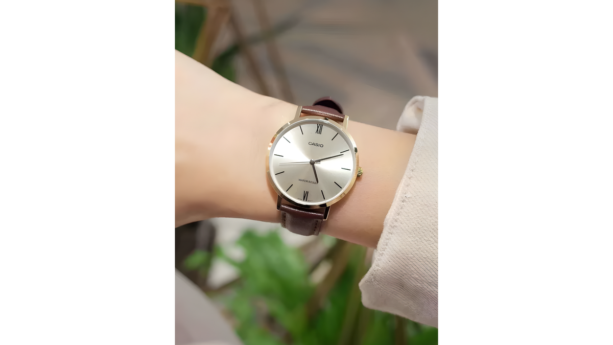Reloj Casio LTP - VT01GL - 9B Cuero de Mujer