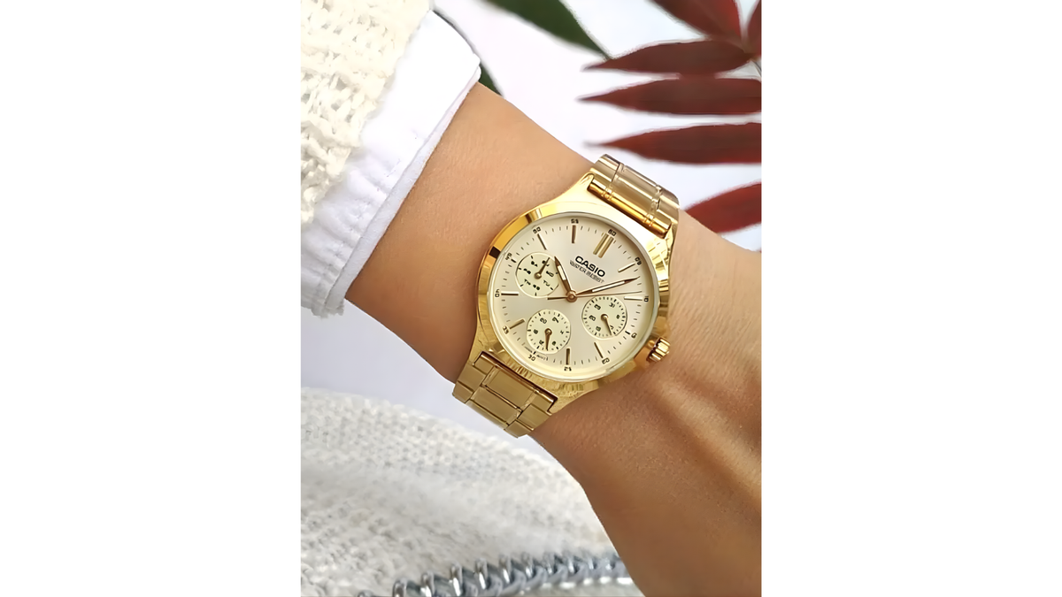 Reloj Casio LTP - V300G - 9A Metálico de Mujer