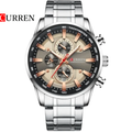 Reloj Curren 8351 Plateado/Negro/Oro Rosa - Metálico de Hombre