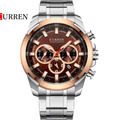 Reloj Curren 8361 Plateado/Oro Rosa/Café - Metalico de Hombre