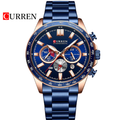 Reloj Curren 8418 Azul/Oro Rosa - Metálico de Hombre