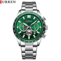 Reloj Curren 8418 Plateado/Verde - Metálico de Hombre
